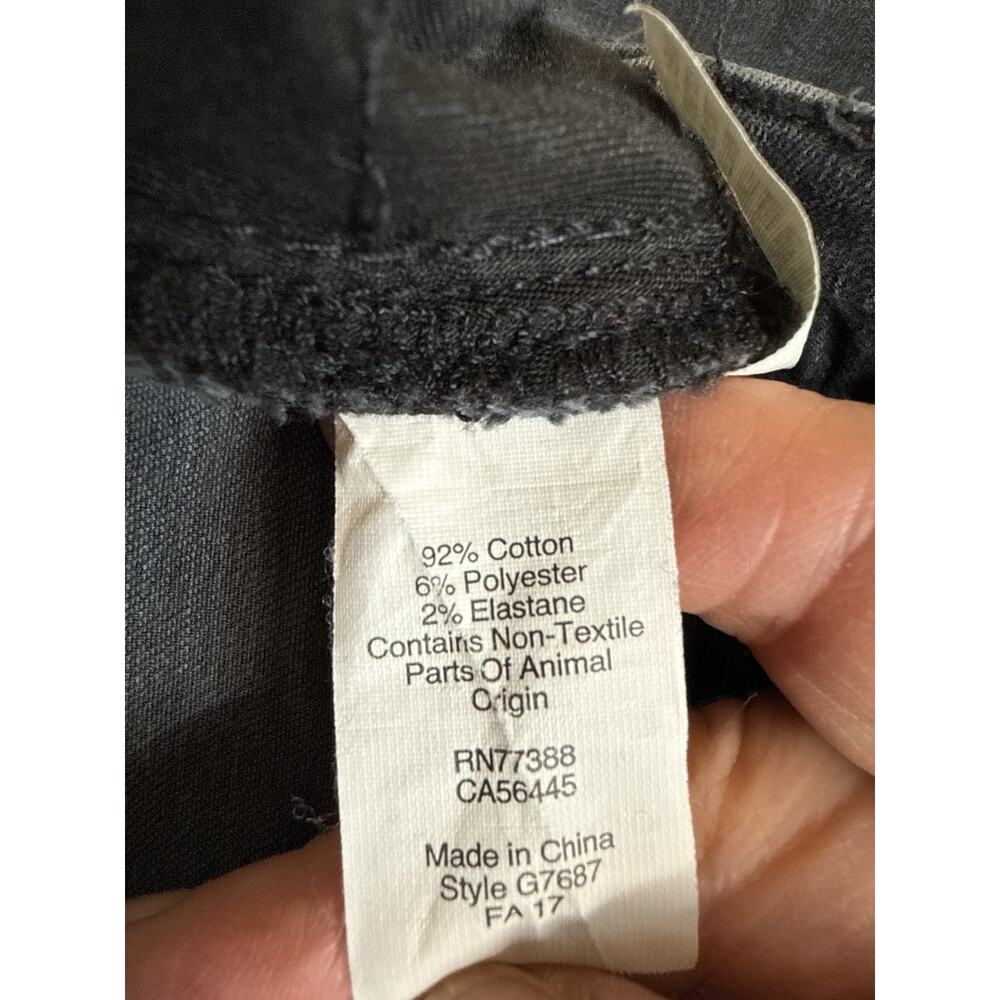 Madewell Cali Demi Boot Jeans Size 31 Black Gray Button Fly Raw Hem EUC - Picture 9 of 9